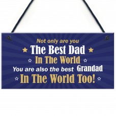Dad Gifts Hanging Sign Dad Grandad Birthday Gift Fathers Day