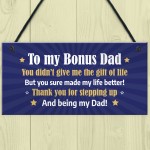 Step Dad Gifts Thank You Gift For Dad Bonus Dad Sign Fathers Day