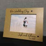Wedding Day Gift Personalised Photo Frame Husband Wife Gift