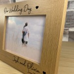 Wedding Day Gift Personalised Photo Frame Husband Wife Gift