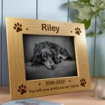 Personalised Pet Photo Frame Wooden Gift Dog Puppy Handmade Keep