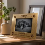 Personalised Pet Photo Frame Wooden Gift Dog Puppy Handmade Keep