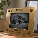 Personalised Pet Photo Frame Wooden Gift Dog Puppy Handmade Keep
