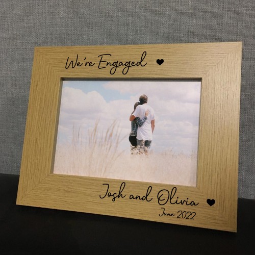 Engagement Gift Personalised Photo Frame Congratulations Gift