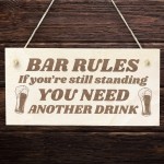  Funny Bar Rules Sign Home Bar Sign Man Cave Garden Pub Sign