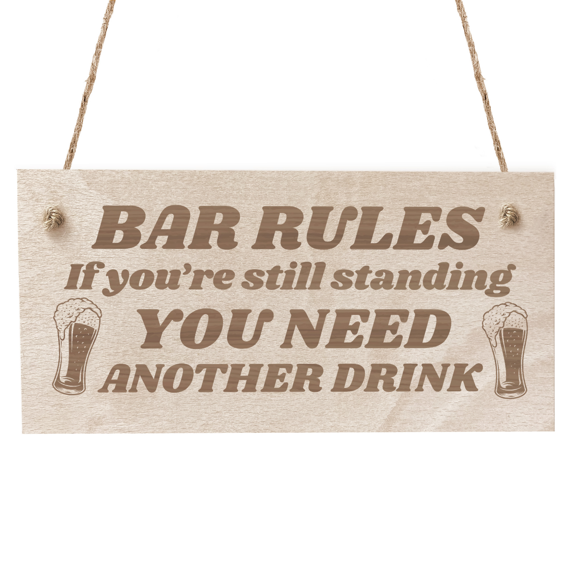 Funny Bar Rules Sign Home Bar Sign Man Cave Garden Pub Sign