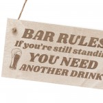  Funny Bar Rules Sign Home Bar Sign Man Cave Garden Pub Sign