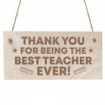 Teacher Thank You Wooden Plaque Gift End of Term Leaving School 