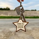 Thank You Gift For Teaching Assistant Wood Keyring Leaving Gift