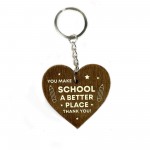  Teacher Gift Wooden Keyring TA Thank You Gift For Him Her