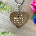  Teacher Gift Wooden Keyring TA Thank You Gift For Him Her