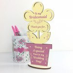 Special Bridesmaid Gift Thank You Gift For Her Wood Flower