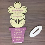 Special Bridesmaid Gift Thank You Gift For Her Wood Flower