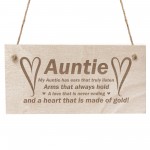 Thank You Gift For Auntie Wood Engraved Sign Auntie Birthday