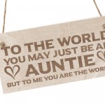 Novelty Gift For Auntie Birthday Christmas Engraved Wood Sign