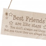 Best Friends Like Stars Gift Wood Sign Engraved Best Friend