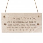 Uncle Gift Engraved Hanging Sign Novelty Uncle Birthday Xmas