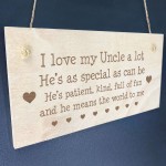 Uncle Gift Engraved Hanging Sign Novelty Uncle Birthday Xmas