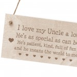 Uncle Gift Engraved Hanging Sign Novelty Uncle Birthday Xmas