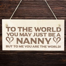 Nanny Gifts From Grandchildren Wood Sign Engraved Birthday Xmas