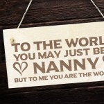 Nanny Gifts From Grandchildren Wood Sign Engraved Birthday Xmas
