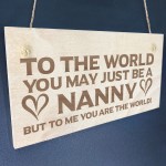 Nanny Gifts From Grandchildren Wood Sign Engraved Birthday Xmas