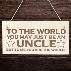 Novelty Uncle Gifts For Birthday Christmas Wood Plaque Engraved