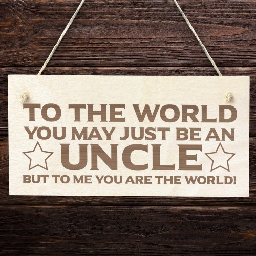 Novelty Uncle Gifts For Birthday Christmas Wood Plaque Engraved