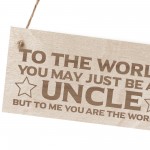 Novelty Uncle Gifts For Birthday Christmas Wood Plaque Engraved