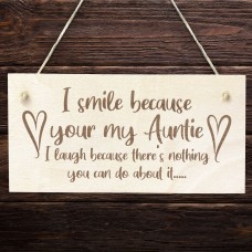 Auntie Aunt Aunty Wood Sign Auntie Birthday Christmas Gift Funny