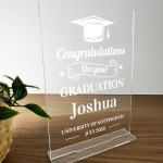 Personalised Congratulations On Your GRADUATION Gift Plaque