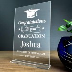 Personalised Congratulations On Your GRADUATION Gift Plaque