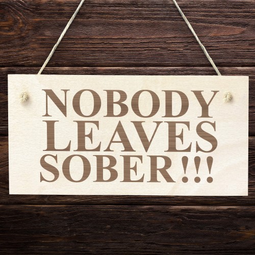 Funny Bar Sign Hanging Engraved Wood Plaque Home Bar Alcohol