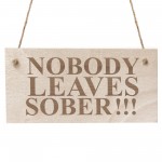 Funny Bar Sign Hanging Engraved Wood Plaque Home Bar Alcohol