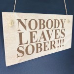 Funny Bar Sign Hanging Engraved Wood Plaque Home Bar Alcohol