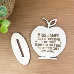 Thank You Gift For Teacher Engraved Apple Personalised 