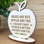 Teacher Gift School Nursery Leaving Gifts Personalised Apple