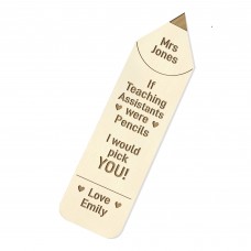 Personalised THANK YOU GIFT FOR TEACHER Bookmark Teacher