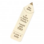 Engraved Wood Bookmark Tutor Gift Thank You Gift For Him Her