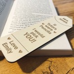 Engraved Wood Bookmark Tutor Gift Thank You Gift For Him Her