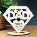 Birthday Christmas Gift For Dad Personalised Sign Superhero Gift