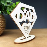 Birthday Christmas Gift For Dad Personalised Sign Superhero Gift