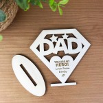 Birthday Christmas Gift For Dad Personalised Sign Superhero Gift