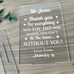 PERONALISED Thank You Teacher Plaque End Of School Year Leaving 