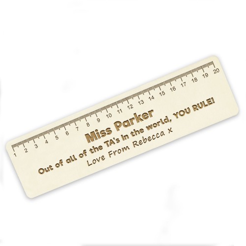 PERSONALISED Teaching Assistant Wooden Bookmark Thank You