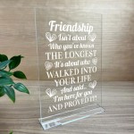 Best Friend Sign Friendship Gift Standing Plaque Thank You Gift
