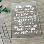 Best Friend Sign Friendship Gift Standing Plaque Thank You Gift
