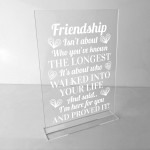 Best Friend Sign Friendship Gift Standing Plaque Thank You Gift