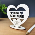 Colleague Leaving Gift Personalised Heart New Job Gift Friend