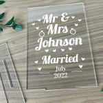 Wedding Anniversary Gift For Husband Wife Personalised Sign